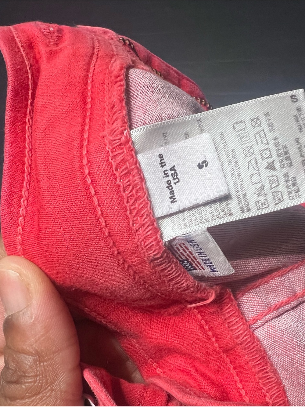 American Apparel Coral Red Jeans